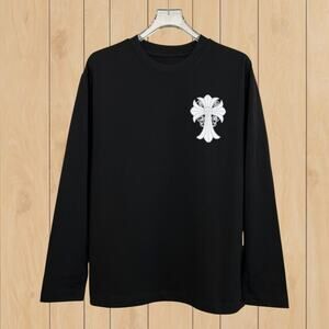 Chrome Hearts Men's Classic Black Long Sleeve Shirt